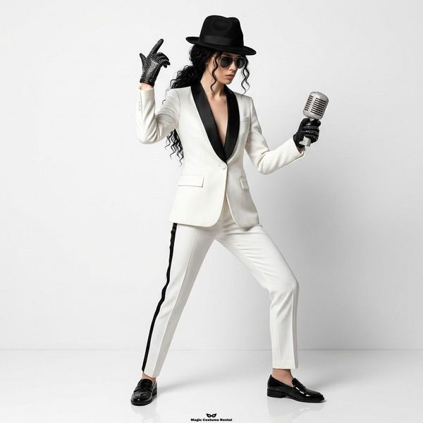 Жіночий костюм Майкл Джексон (білий смокінг) Women's Michael Jackson Принц &mdash; оренда / прокат у Києві, у Вишгороді | Magic Costume Rental СФК1 фото