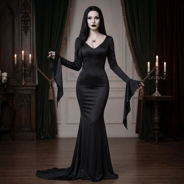 Чорна сукня Мортіші (Мартіша) Адамс із &laquo;Сімейки Адамсів&raquo; оренда(Morticia Addams) оренда Х1 фото