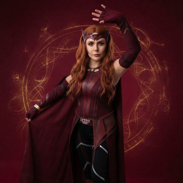 Оренда косплей костюма Scarlet Witch / Скарлет Вітч з магічними ефектами &mdash; прокат образу Ванди Максимофф для косплею і свят ВМ2 фото