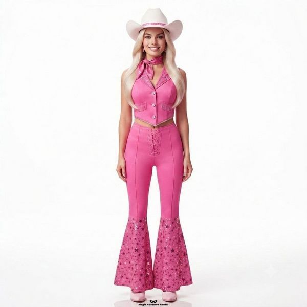 Костюм косплей Барбі в ковбойському капелюсі із к/ф Барбі (Barbie Cowboy) оренда / прокат у Києві | Magic Costume КГС15 фото