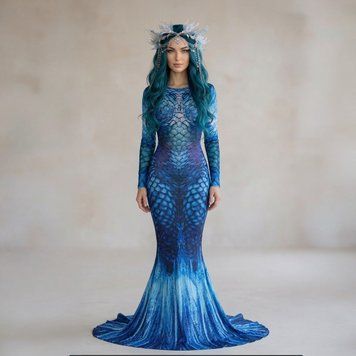 Оренда прокат сукні Русалка / Водяна Німфа Blue Mermaid у Києві | Magic Costume Rental УМ2 фото